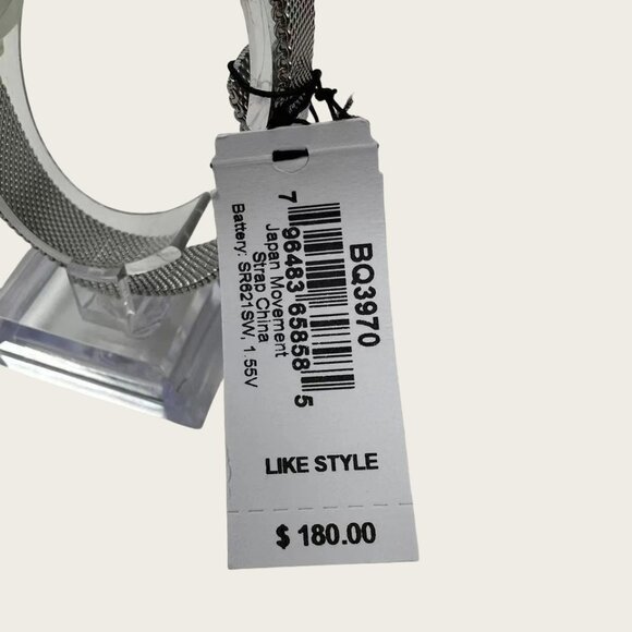 Fossil BQ3970 Women's Colleen Three-Hand Silver Stainless Steel Mesh Watch - Picture 7 of 7